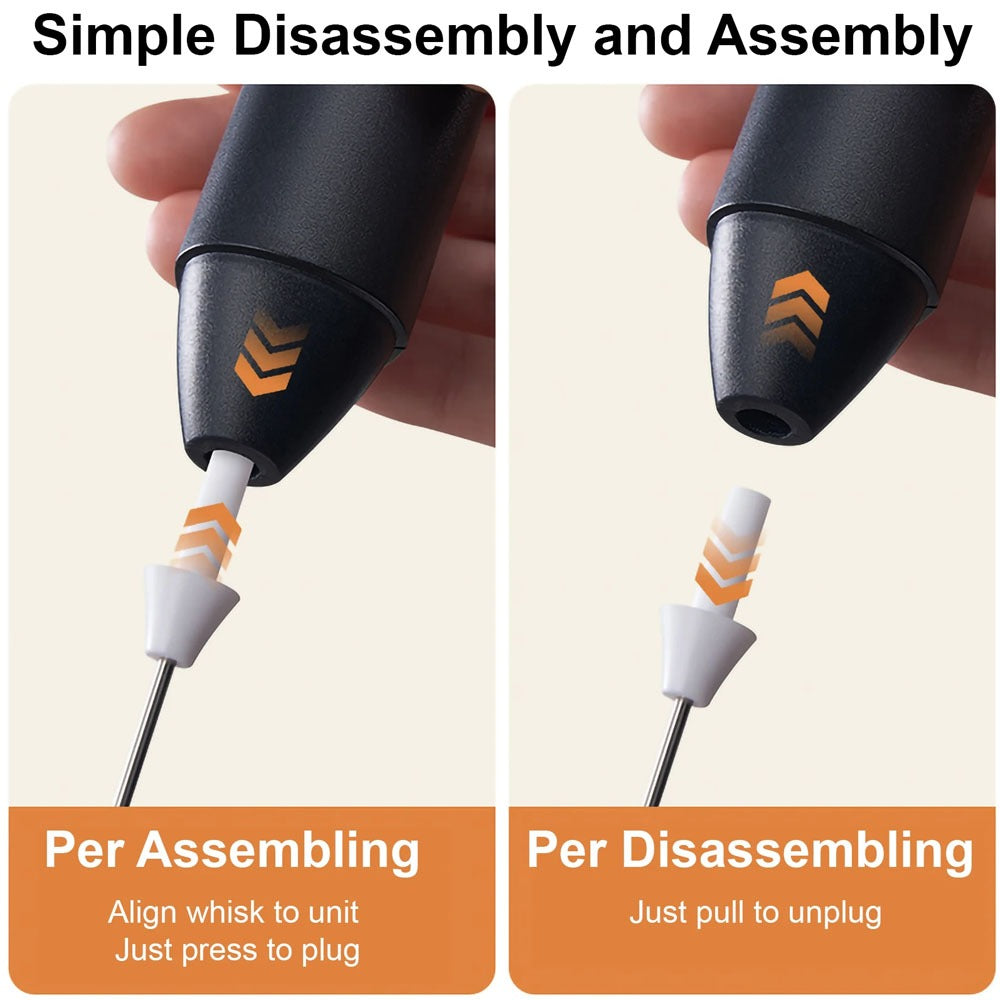 Rechargeable Coffee Beater – USB Milk Frother for Coffee, Cappuccino, Latte, Matcha & Hot Chocolate | Powerful High-Speed Stainless Steel Whisk Mixer