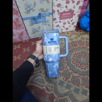 Premium Double Wall Stainless Steel Vacuum Flask – Leak-Proof - Aruze Blue