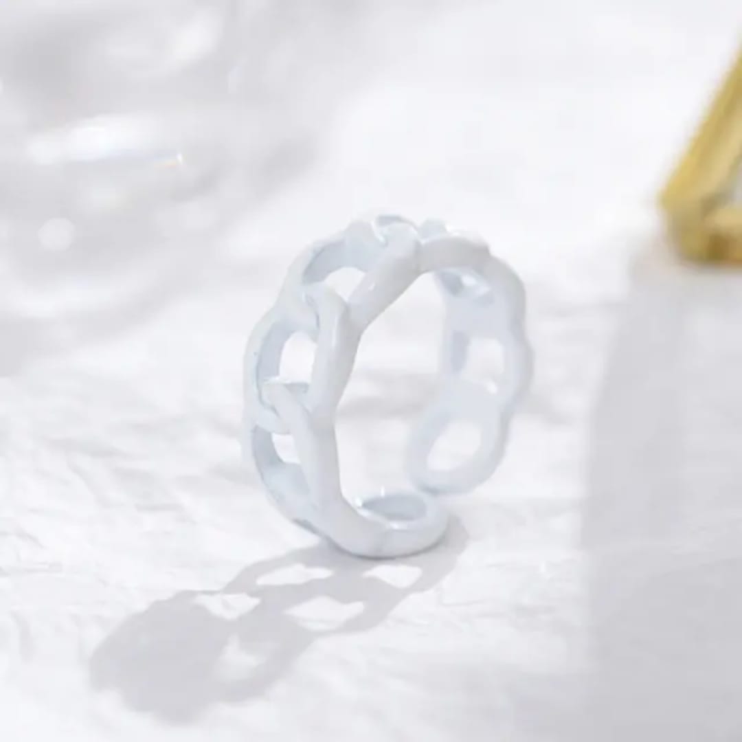 BRJ-180 Metal Funky Korean Rings –Blue